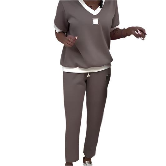 Cireya™ two-piece set with V-neck top