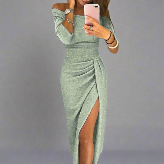 Eliza™ Sparkling Evening Dress with Slit