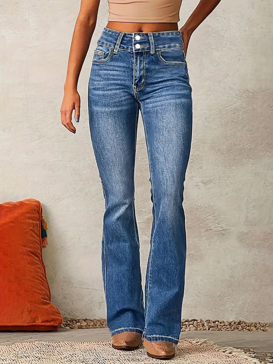 Esra™ High-Waisted Flared Jeans