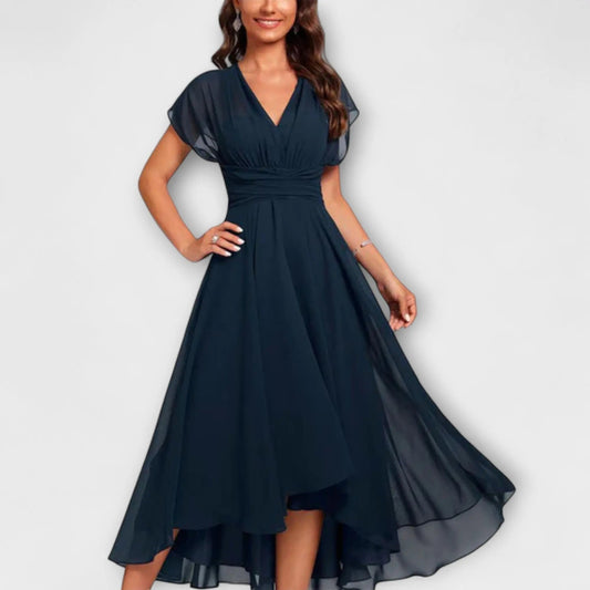 Hannah™ Flowing V-Neck Evening Dress