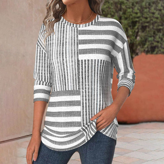 Lunara™ Striped Blouse with Loose Fit