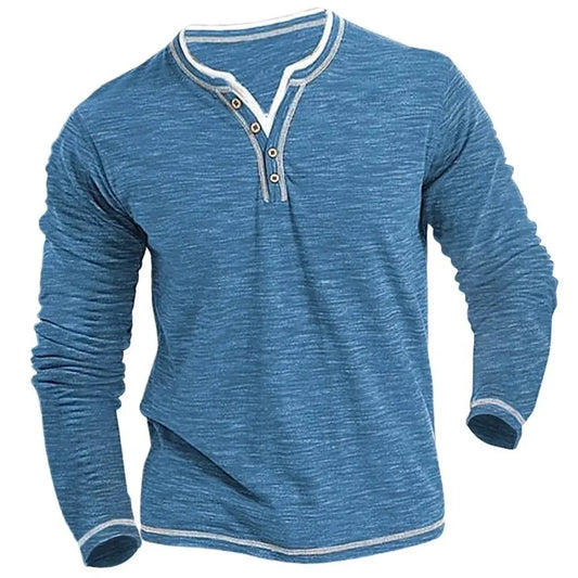 Timo™ long-sleeve shirt with V-neck